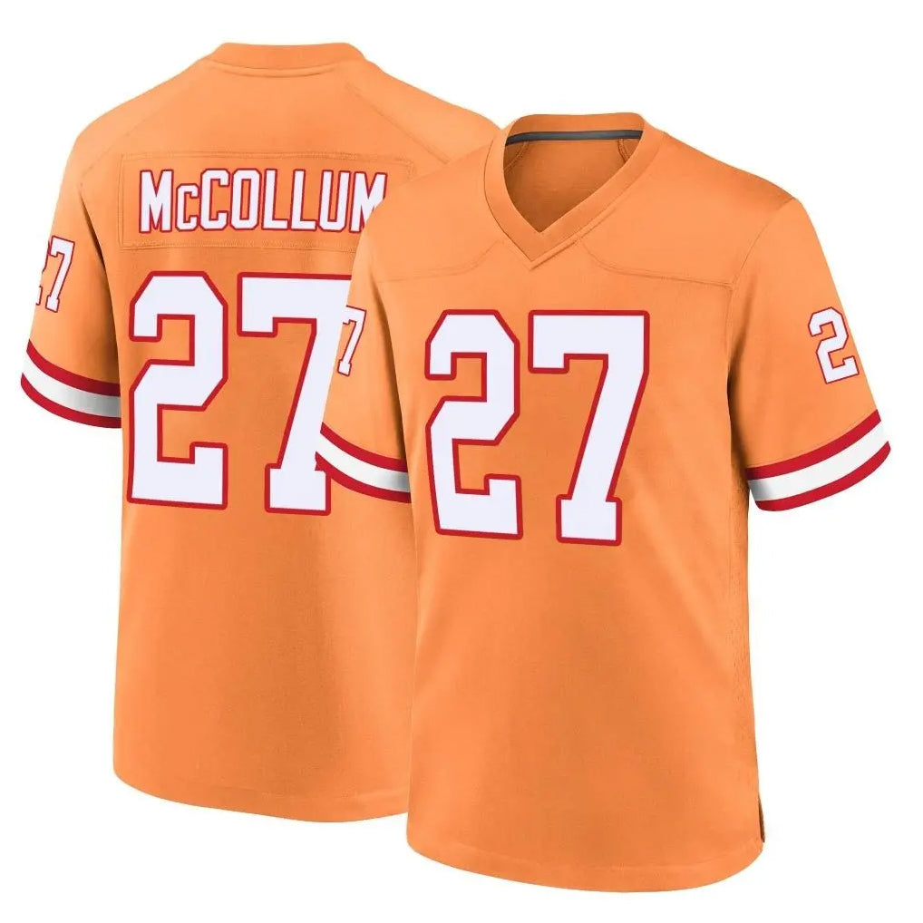 TB.Buccaneers #27 Zyon McCollum Player Orange Throwback Home Game Qdoa Stitched Jerseys