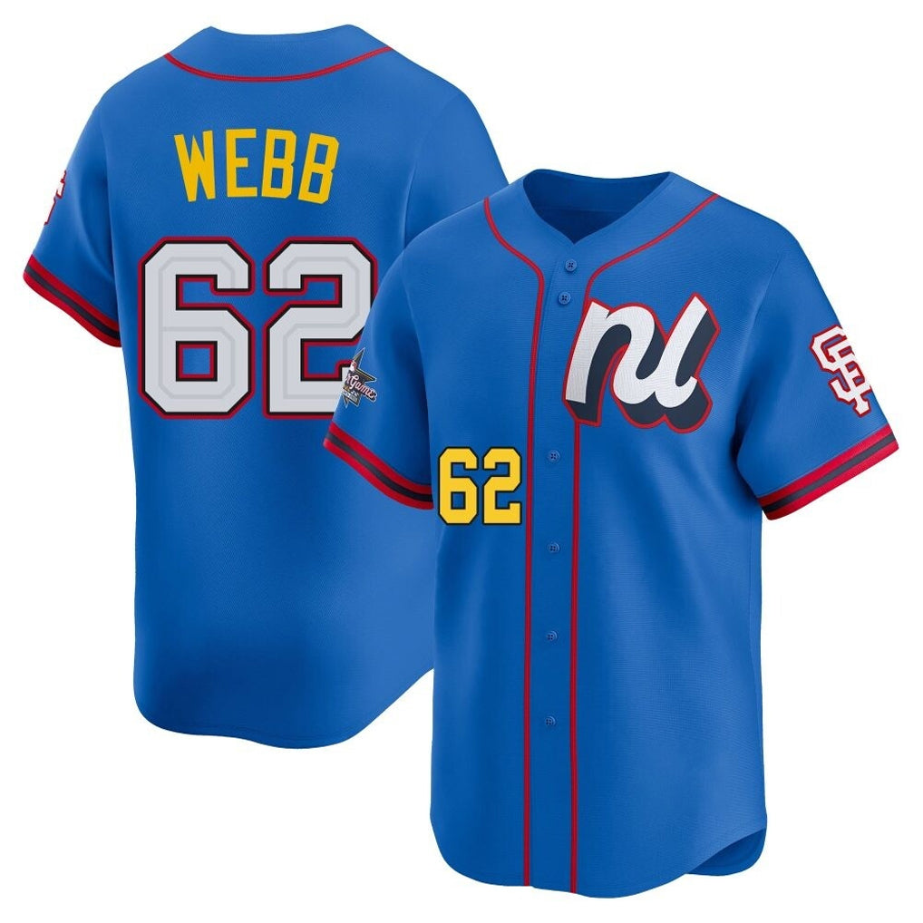 SF.Giants #62 Logan Webb Player Blue National League All-Star Edition Limited Qdoa Stitched Jerseys