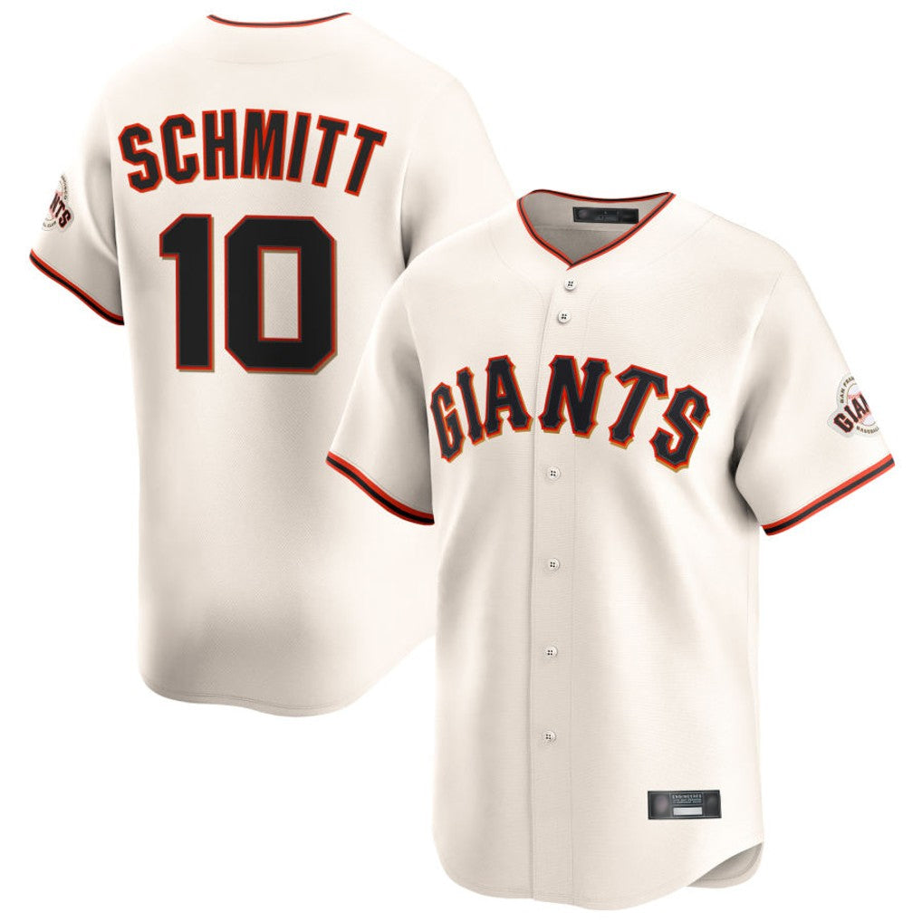SF.Giants #10 Casey Schmitt Player Cream Home Limited Qdoa Stitched Jerseys