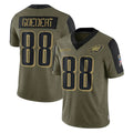 P.Eagles #88 Dallas Goedert Player Olive Salute To Service Limited Game Qdoa Stitched Jerseys