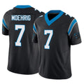 C.Panthers #7 Tre'von Moehrig Player Black Vapor F.U.S.E. Limited Home Game Qdoa Stitched Jerseys