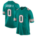 M.Dolphins #0 Ollie Gordon II Player Aqua Alternate Home Game Qdoa Stitched Jerseys
