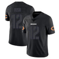 C.Bears #12 Devin Bush Player Black Impact Limited Game Qdoa Stitched Jerseys