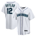 S.Mariners #12 Josh Naylor Player White Home Game Qdoa Stitched Jerseys