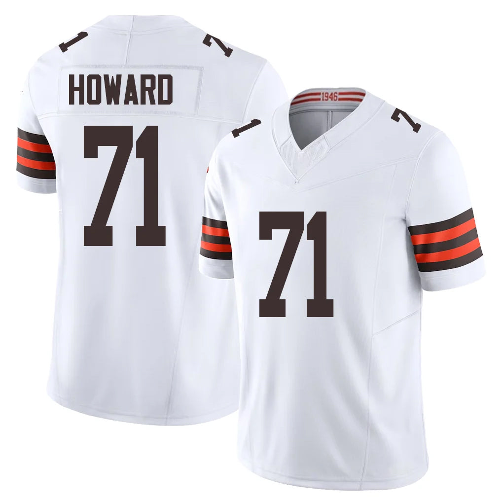 C.Browns #71 Tytus Howard Player White Vapor F.U.S.E. Limited Home Game Qdoa Stitched Jerseys