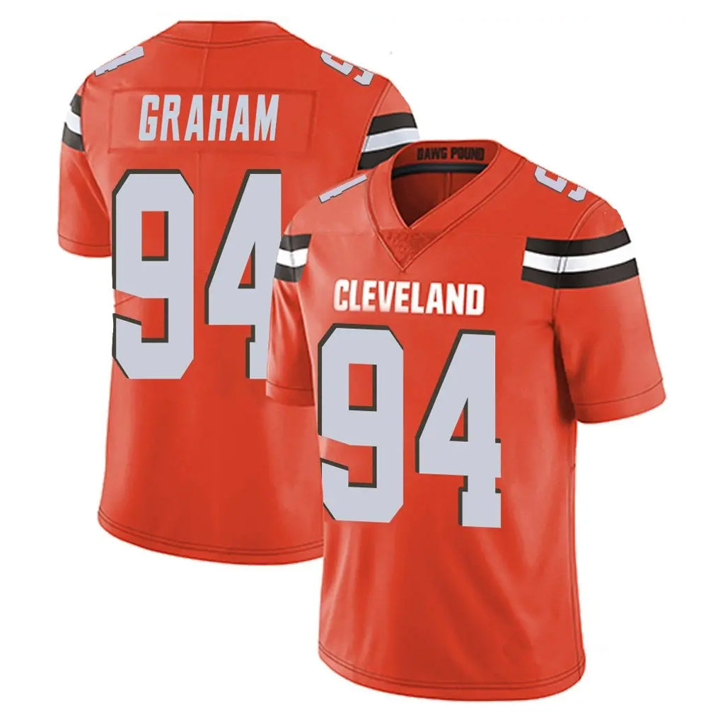 C.Browns #94 Mason Graham Player Orange Alternate Vapor Untouchable Limited Home Game Qdoa Stitched Jerseys