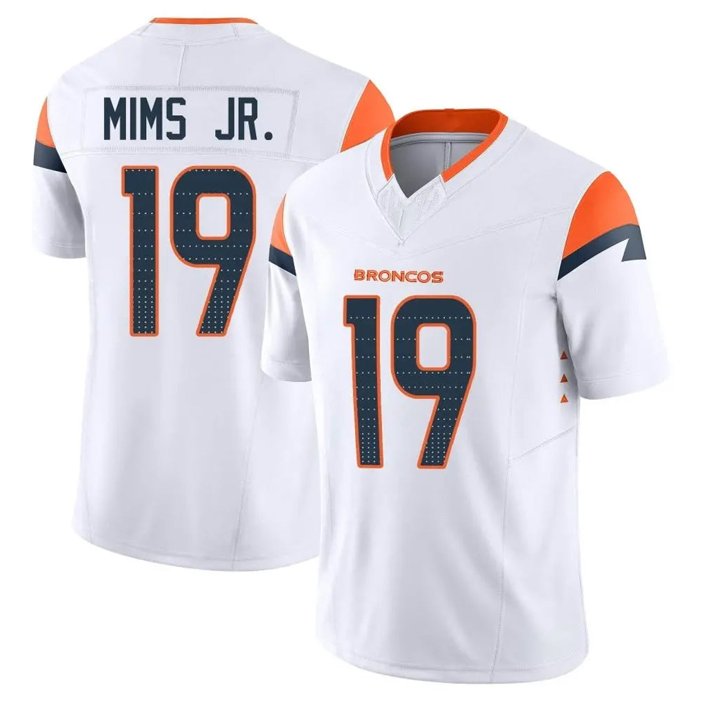D.Broncos #19 Marvin Mims Jr. Player White Limited Vapor F.U.S.E. Home Game Qdoa Stitched Jerseys