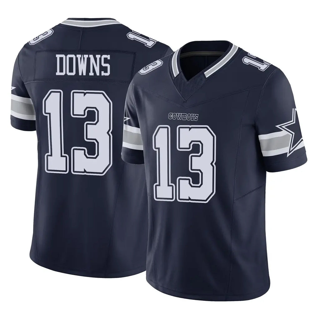 D.Cowboys #13 Caleb Downs Player Navy Limited Vapor F.U.S.E. Home Game Qdoa Stitched Jerseys