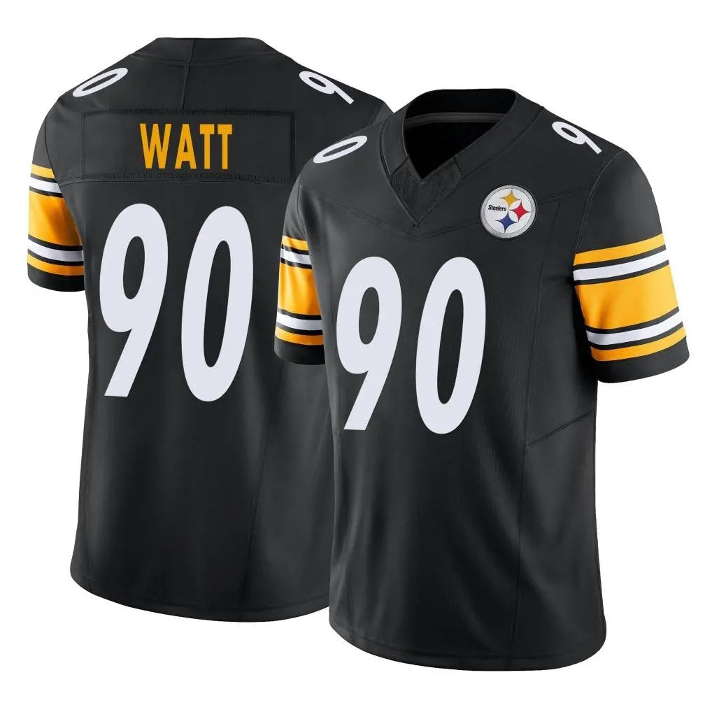 P.Steelers #90 T.J. Watt Player Black Limited Vapor F.U.S.E. Home Game Qdoa Stitched Jerseys