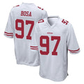 SF.49ers #97 Nick Bosa Player White Home Game Qdoa Stitched Jerseys