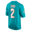 Qdoa M.Dolphins #2 Bradley Chubb Aqua Game Player Jersey