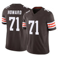 C.Browns #71 Tytus Howard Player Brown Vapor F.U.S.E. Limited Home Game Qdoa Stitched Jerseys