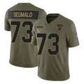 A.Cardinals #73 Isaac Seumalo Player Olive 2025 Salute To Service Limited Home Game Qdoa Stitched Jerseys
