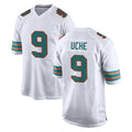 M.Dolphins #9 Joshua Uche Player White Limited Home Game Qdoa Stitched Jerseys