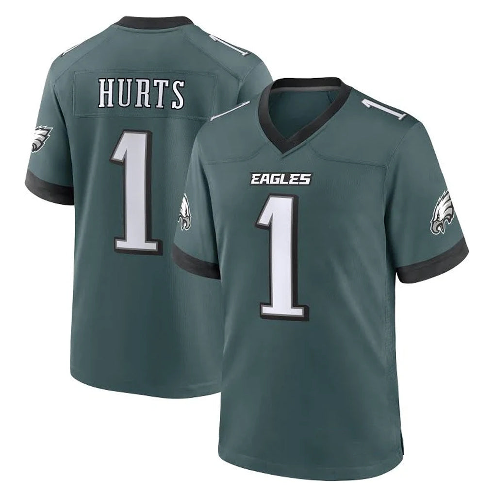 P.Eagles #1 Jalen Hurts Player Green Home Game Qdoa Stitched Jerseys