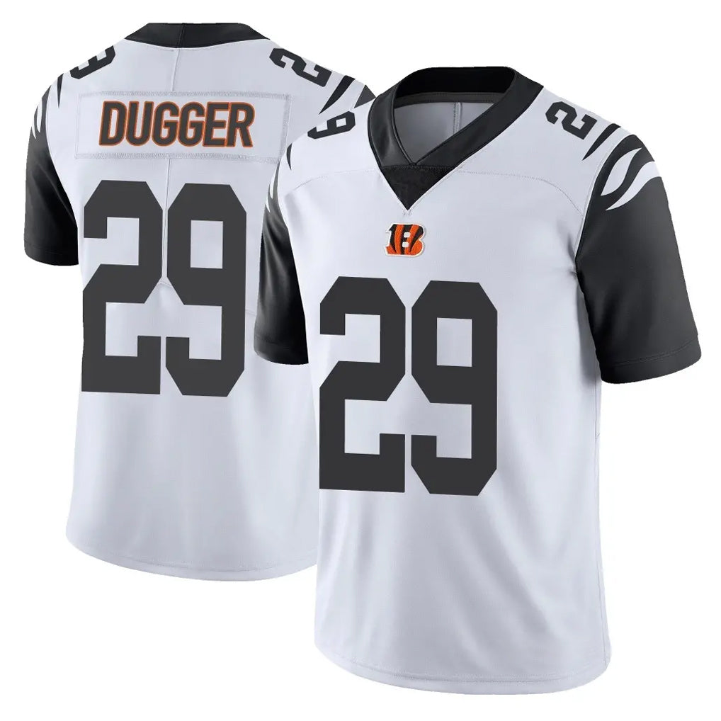 C.Bengals #29 Kyle Dugger Player White Color Rush Vapor Untouchable Limted Home Game Qdoa Stitched Jerseys