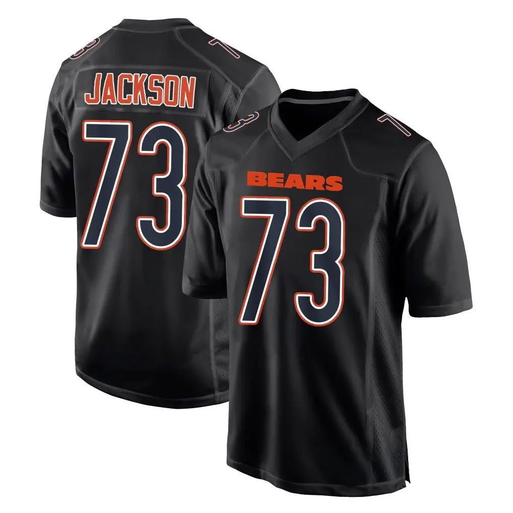 C.Bears #73 Jonah Jackson Player Carbon Black Fashion Game Qdoa Stitched Jerseys