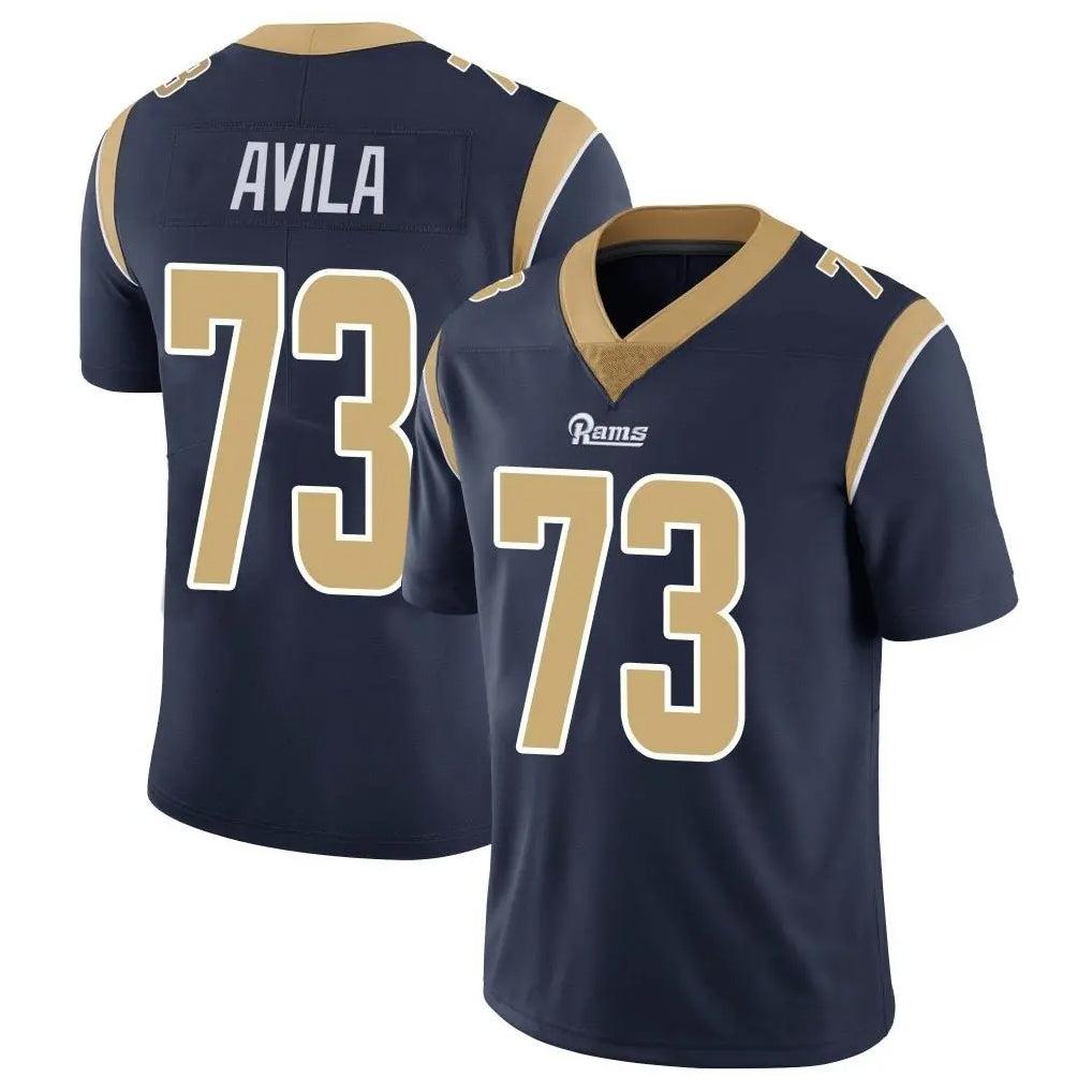 LA.Rams #73 Steve Avila Player Navy Limited Vapor Untouchable Home Game Qdoa Stitched Jerseys