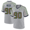 S.Seahawks #90 Jarran Reed Player Grey 2025 Rivalries Collection Home Game Qdoa Stitched Jerseys