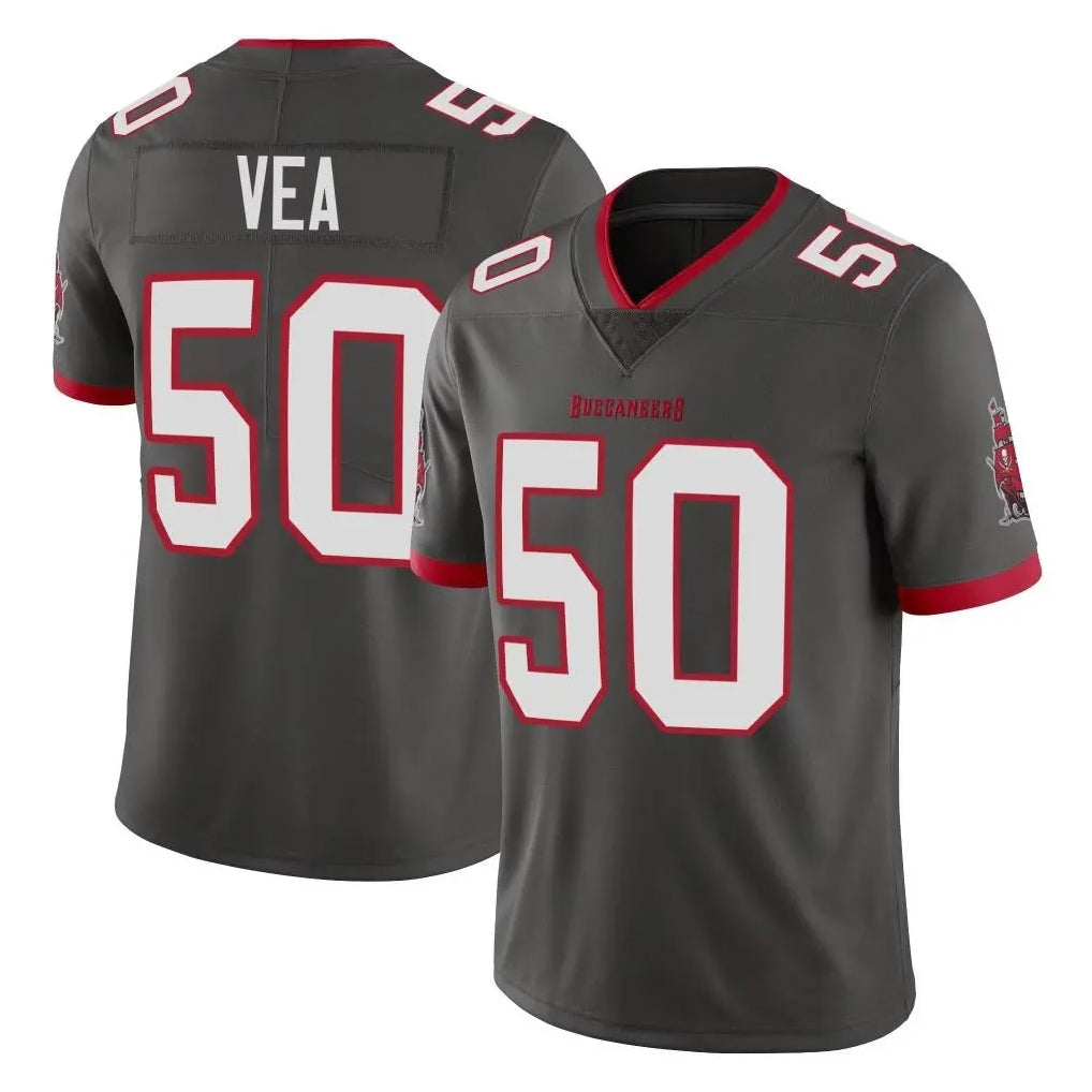 TB.Buccaneers #50 Vita Vea Player Pewter Limited Alternate Vapor Home Game Qdoa Stitched Jerseys