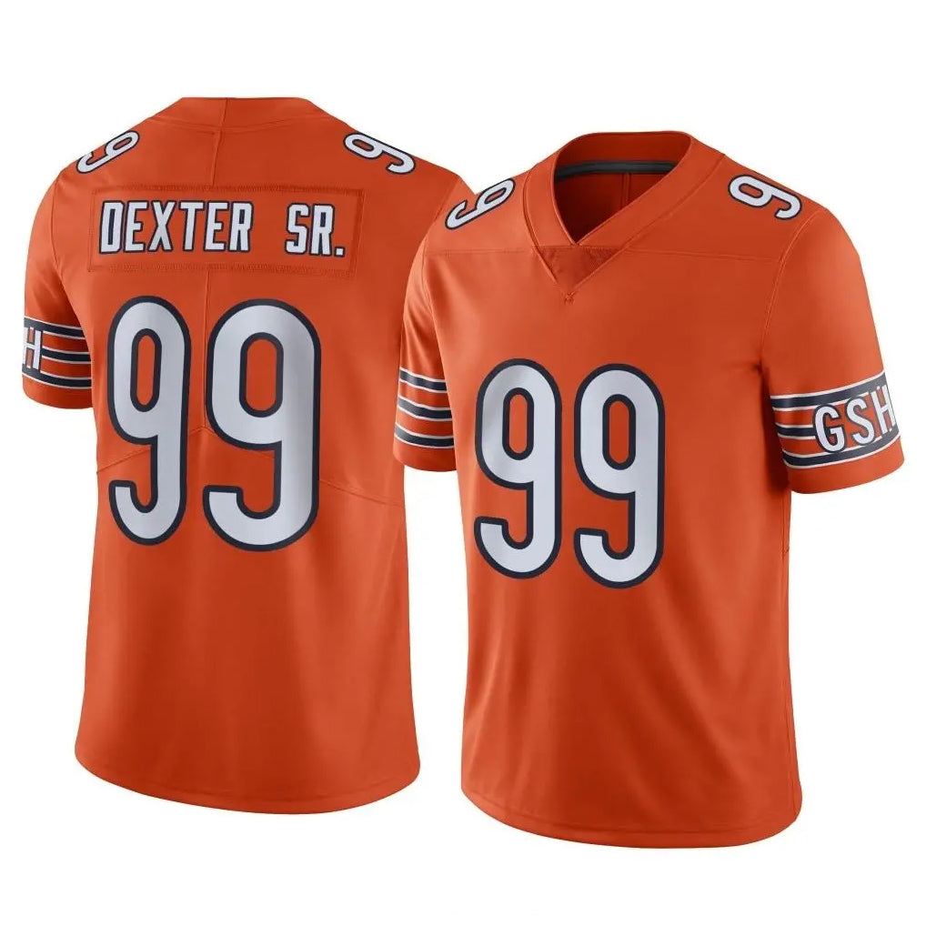 C.Bears #99 Gervon Dexter Sr. Player Orange Alternate Vapor Limited Home Game Qdoa Stitched Jerseys