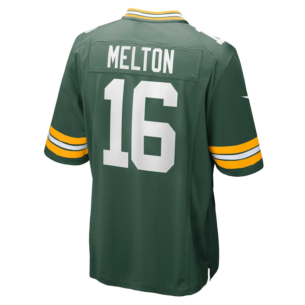 Qdoa GB.Packers #16 Bo Melton Green Team Game Jersey