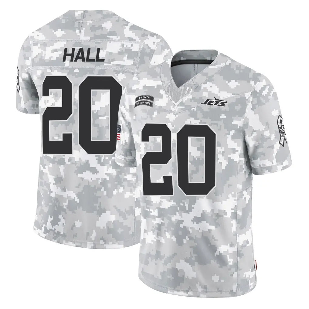 NY.Jets #20 Breece Hall Player Arctic Camo Salute to Service Limited Game Qdoa Stitched Jerseys