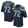 S.Seahawks #72 Abraham Lucas Player Navy Home Game Qdoa Stitched Jerseys