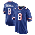 B.Bills #8 Terrel Bernard Player Royal Home Game Qdoa Stitched Jerseys