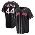 B.Red Sox #44 Aroldis Chapman Player Black Out Home Game Qdoa Stitched Jerseys
