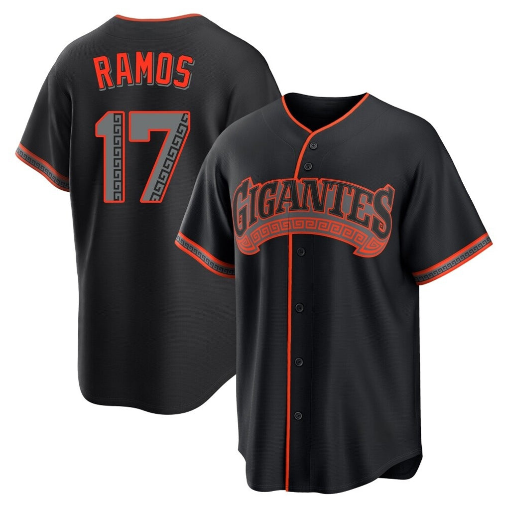 SF.Giants #17 Heliot Ramos Player Black Alternate Limited Qdoa Stitched Jerseys