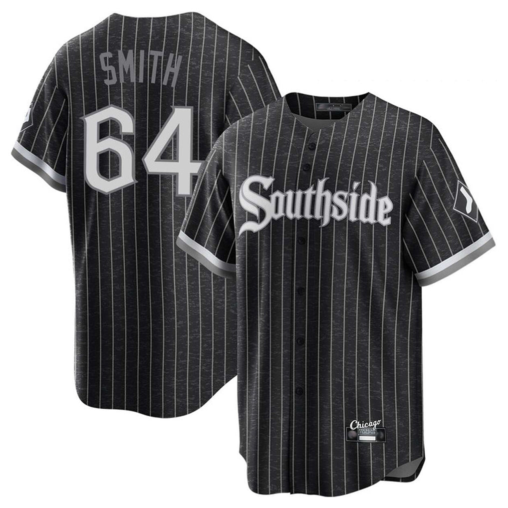 C.White Sox #64 Shane Smith Player Black City Connect Home Game Qdoa Stitched Jerseys