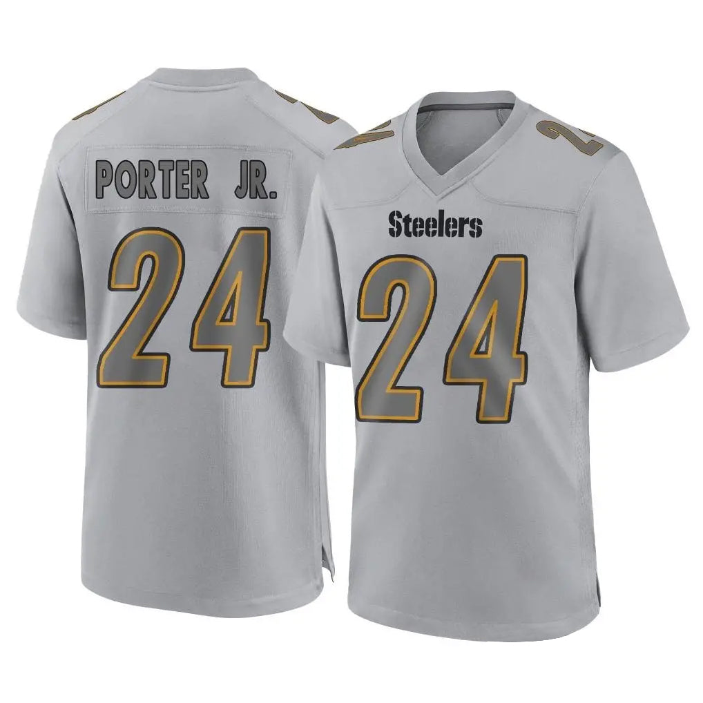 P.Steelers #24 Joey Porter Jr. Player Gray Atmosphere Fashion Home Game Qdoa Stitched Jerseys