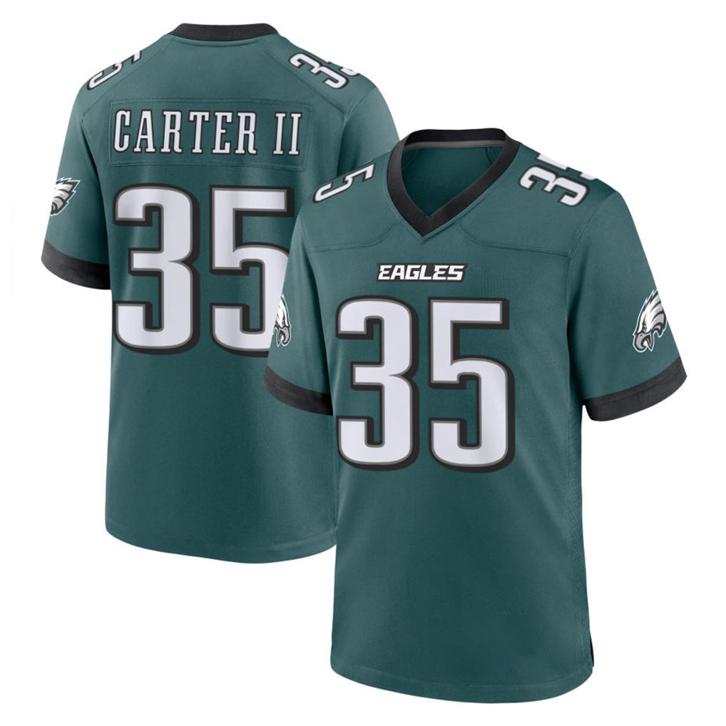 P.Eagles #35 Michael Carter II Player Green Home Game Qdoa Stitched Jerseys