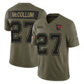 TB.Buccaneers #27 Zyon McCollum Player Olive 2025 Salute To Service Limited Home Game Qdoa Stitched Jerseys