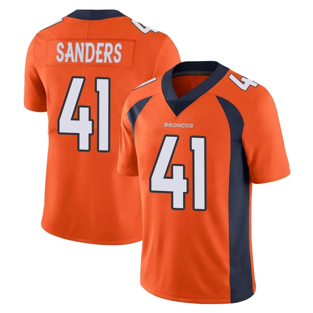 D.Broncos #41 Drew Sanders Player Orange Color Vapor Untouchable Limited Game Qdoa Stitched Jerseys