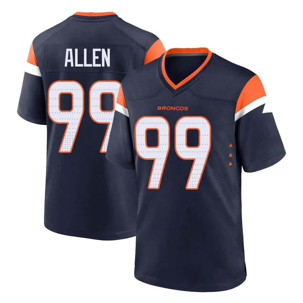 D.Broncos #99 Zach Allen Player Navy Home Game Qdoa Stitched Jerseys