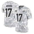 M.Dolphins #17 Trey Moore Player Arctic Camo Salute To Service Limited Game Qdoa Stitched Jerseys