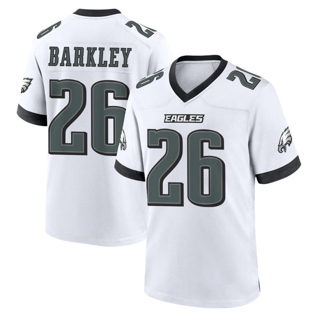 P.Eagles #26 Saquon Barkley Player White Game Home Qdoa Stitched Jerseys