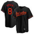 B.Orioles #8 Cal Ripken Player Black Home Game Qdoa Stitched Jerseys