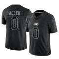 NY.Jets #0 Braelon Allen Player Stealth Black Limited Reflective Home Game Qdoa Stitched Jerseys