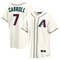 A.Diamondbacks #7 Corbin Carroll Player Cream Home Game Qdoa Stitched Jerseys