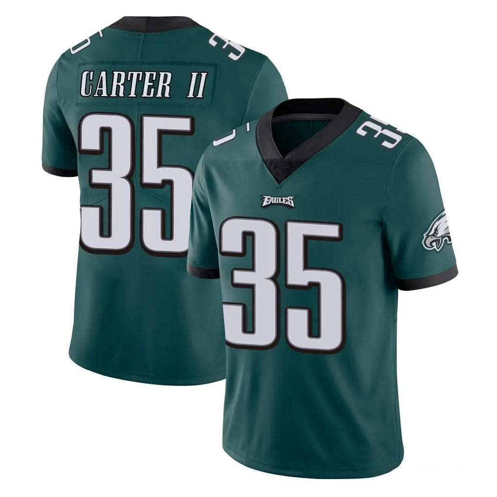 P.Eagles #35 Michael Carter II Player Team Color Green Vapor Untouchable Home Game Qdoa Stitched Jerseys