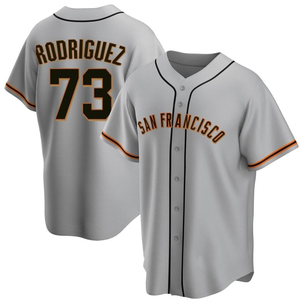 SF.Giants #73 Randy Rodriguez Player Gray Home Game Qdoa Stitched Jerseys