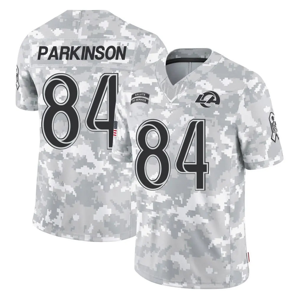 LA.Rams #84 Colby Parkinson Player Arctic Camo Salute To Service Limited Game Qdoa Stitched Jerseys