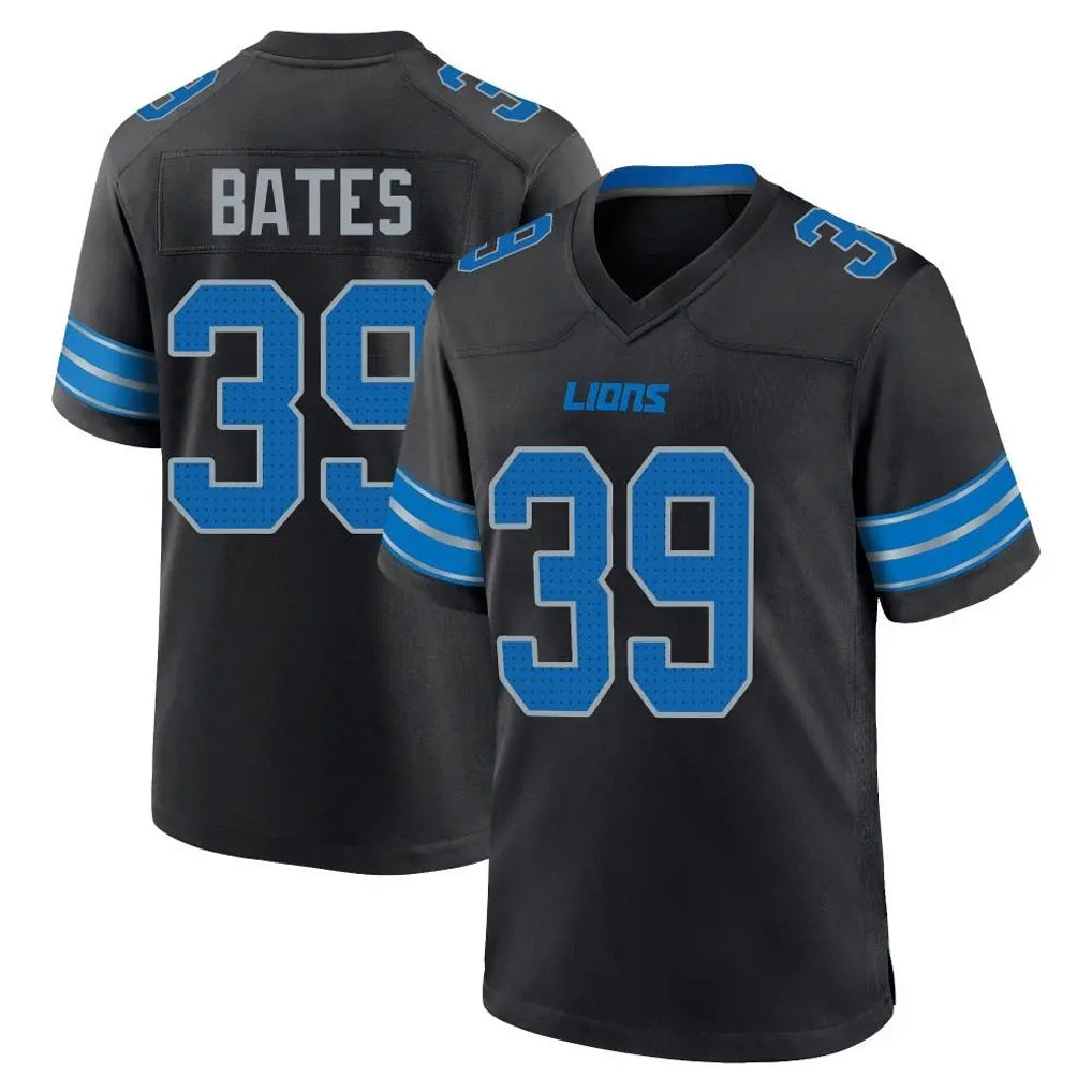 D.Lions #39 Jake Bates Player Black Alternate Home Game Qdoa Stitched Jerseys