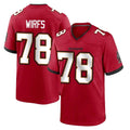 TB.Buccaneers #78 Tristan Wirfs Player Red Home Game Qdoa Stitched Jerseys