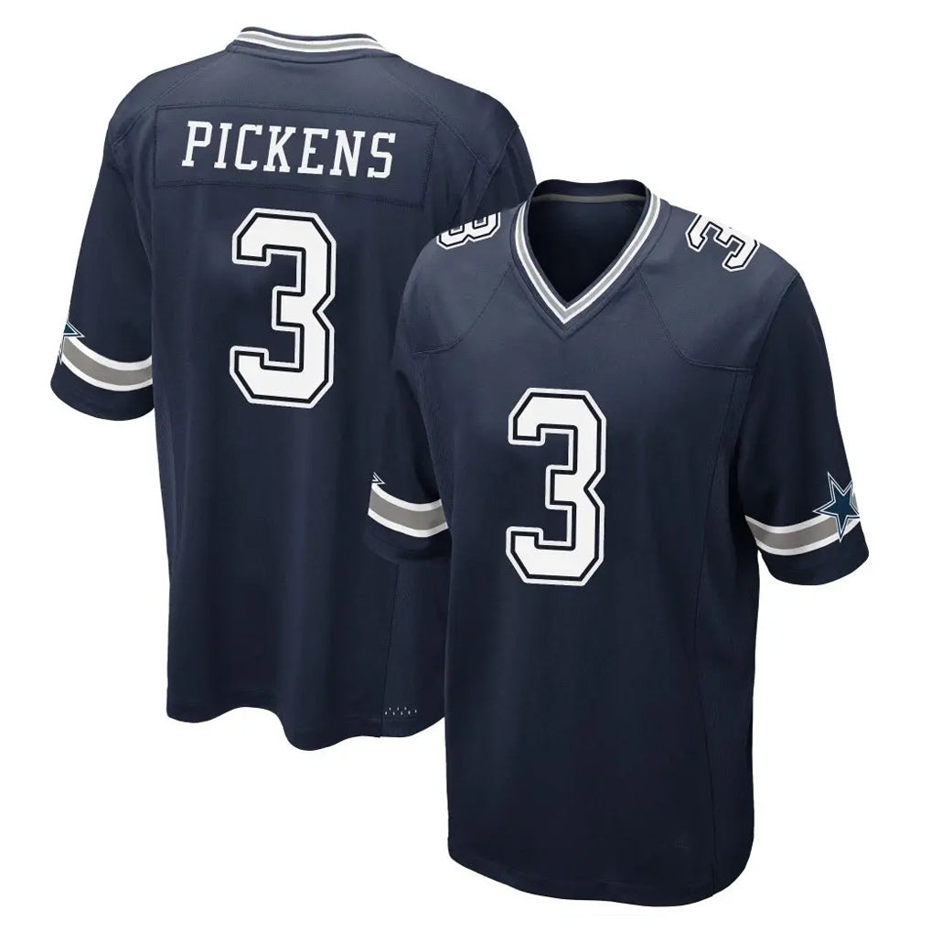 D.Cowboys #3 George Pickens Player Navy Home Game Qdoa Stitched Jerseys