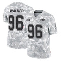 B.Bills #96 Deone Walker Player Arctic Camo Salute to Service Limited Game Qdoa Stitched Jerseys