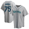 S.Mariners #75 Andres Munoz Player Gray Home Game Qdoa Stitched Jerseys